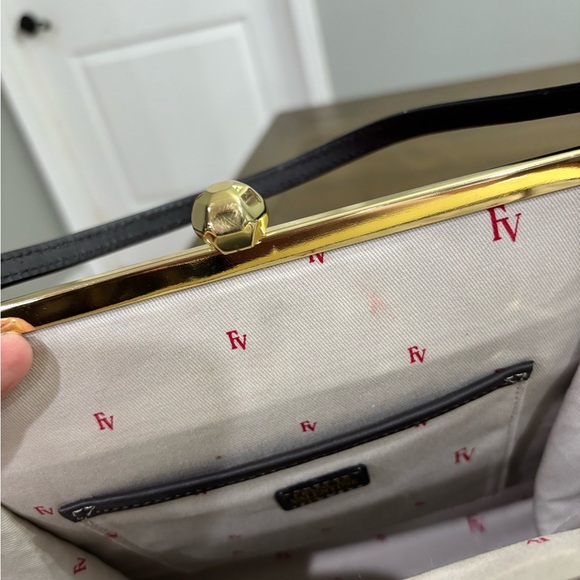 Frances Valentine Hot Pink Croc-Embossed Satchel Bag - Picture 7 of 8